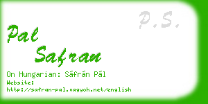 pal safran business card