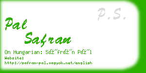 pal safran business card